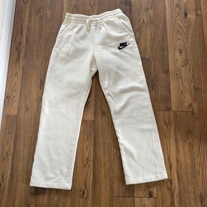 Nike fleece cream/white sweat pants